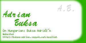 adrian buksa business card